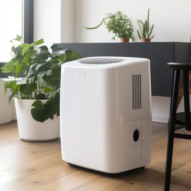 Modern air purifier in a clean and well-lit living space in Atlanta.